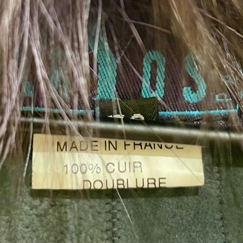 Stunning Vintage Patchwork Leather Jacket Faux Fu… - image 6